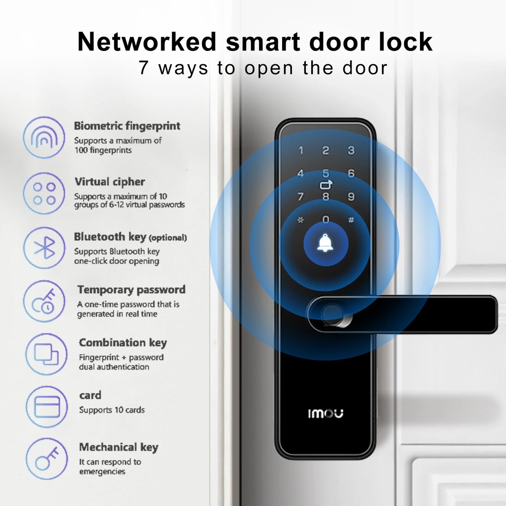 IMOU Networked Digital Electronic Biometric Fingerprint Door Lock Ultra-Low Power Smart Home