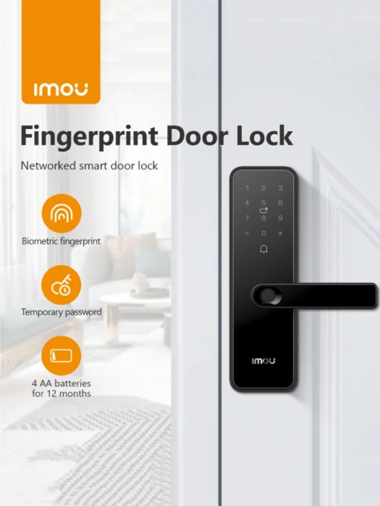 [K1S-H-W-EN] IMOU Networked Digital Electronic Biometric Fingerprint Door Lock Ultra-Low Power Smart Home