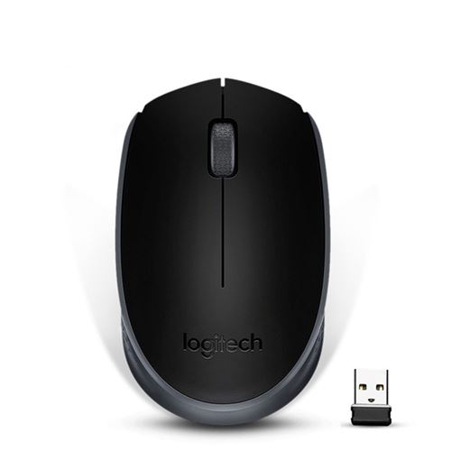 [M171] Logitech M171 Wireless Mouse for PC, Mac, Laptop, 2.4 GHz with USB Mini Receiver, Optical Tracking, 12-Months Battery Life, Ambidextrous - Black