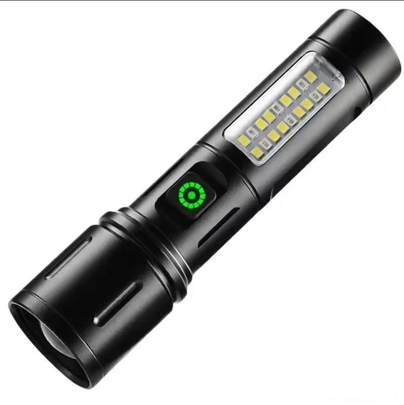 LED Flashlight Zoomable Ultra Bright Emergency Lighting Flashlight 603 type-c Rechargeable High power spot long