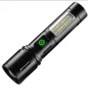 LED Flashlight Zoomable Ultra Bright Emergency Lighting Flashlight 603 type-c Rechargeable High power spot long